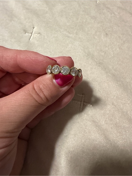 Judith Ripka Jewelry - Judith Ripka 925 Sterling dipped in Gold Ring with CZ Gemstones